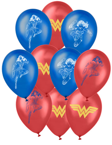 10 Wonder Woman 25 x 32 cm LaTex Balloons