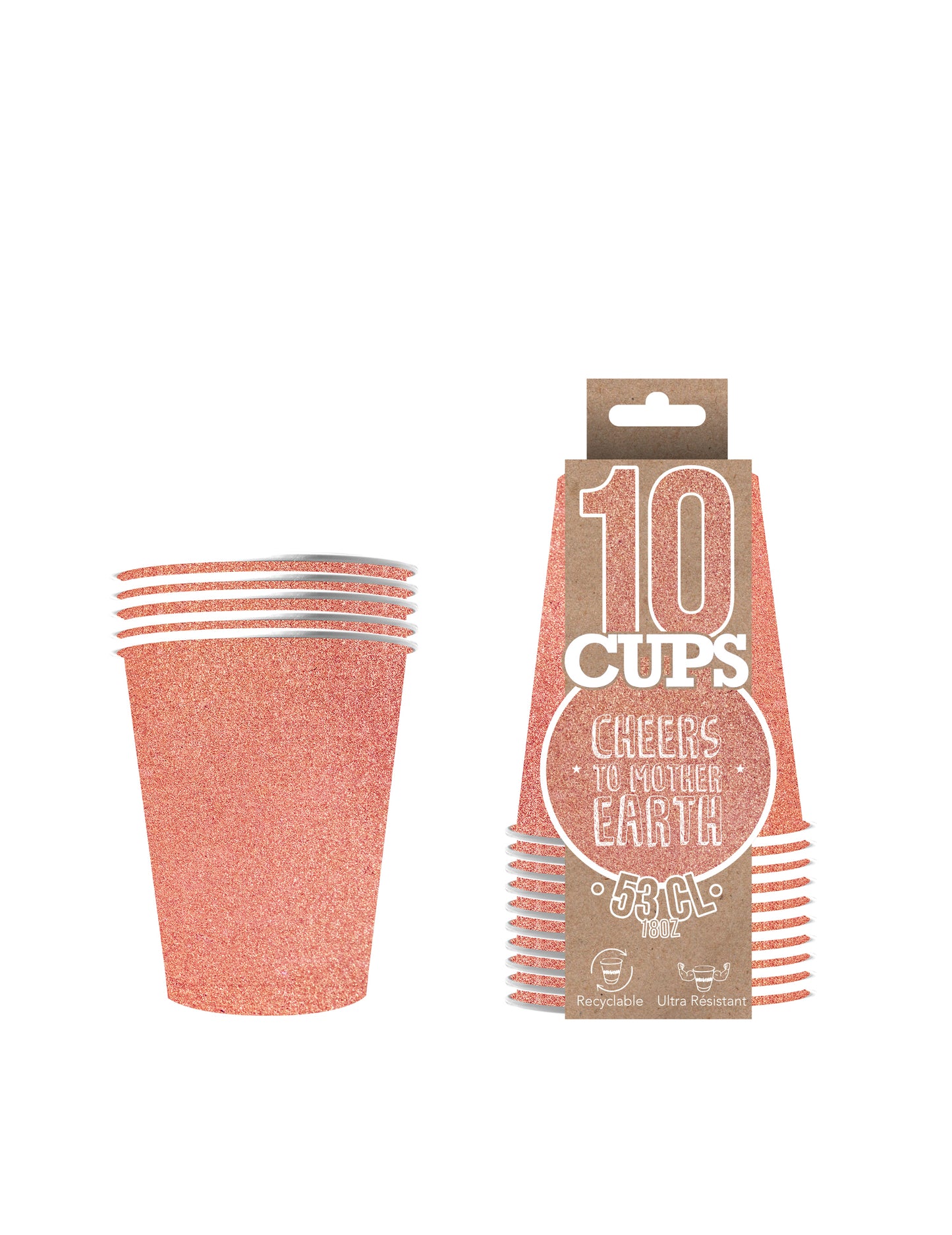 10 Scintillating American Cups Rose Gold 53cl рециклируем картон