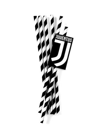 12 картонени сламки Juventus 19,5 cm