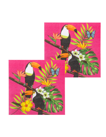 20 Toucan Fuchsia хартиени кърпи 33 x 33 cm