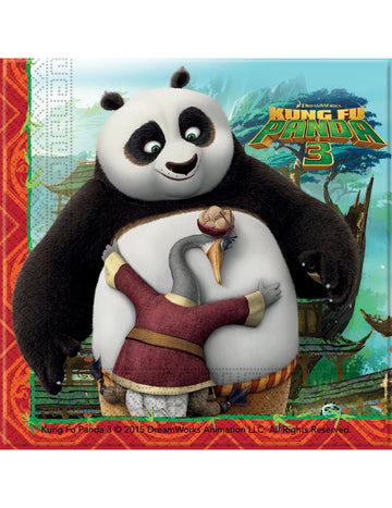 20 Kung Fu Panda хартиени кърпи 3 33 x 33 cm