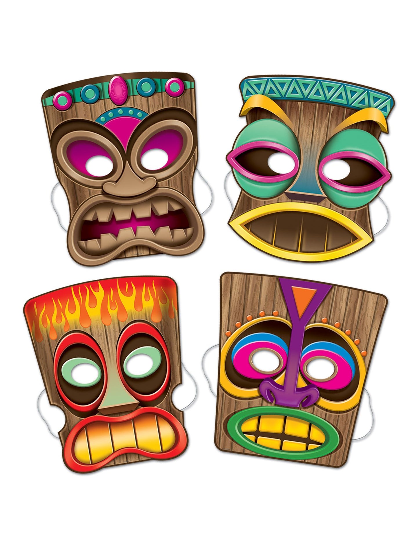 4 Tiki Masks