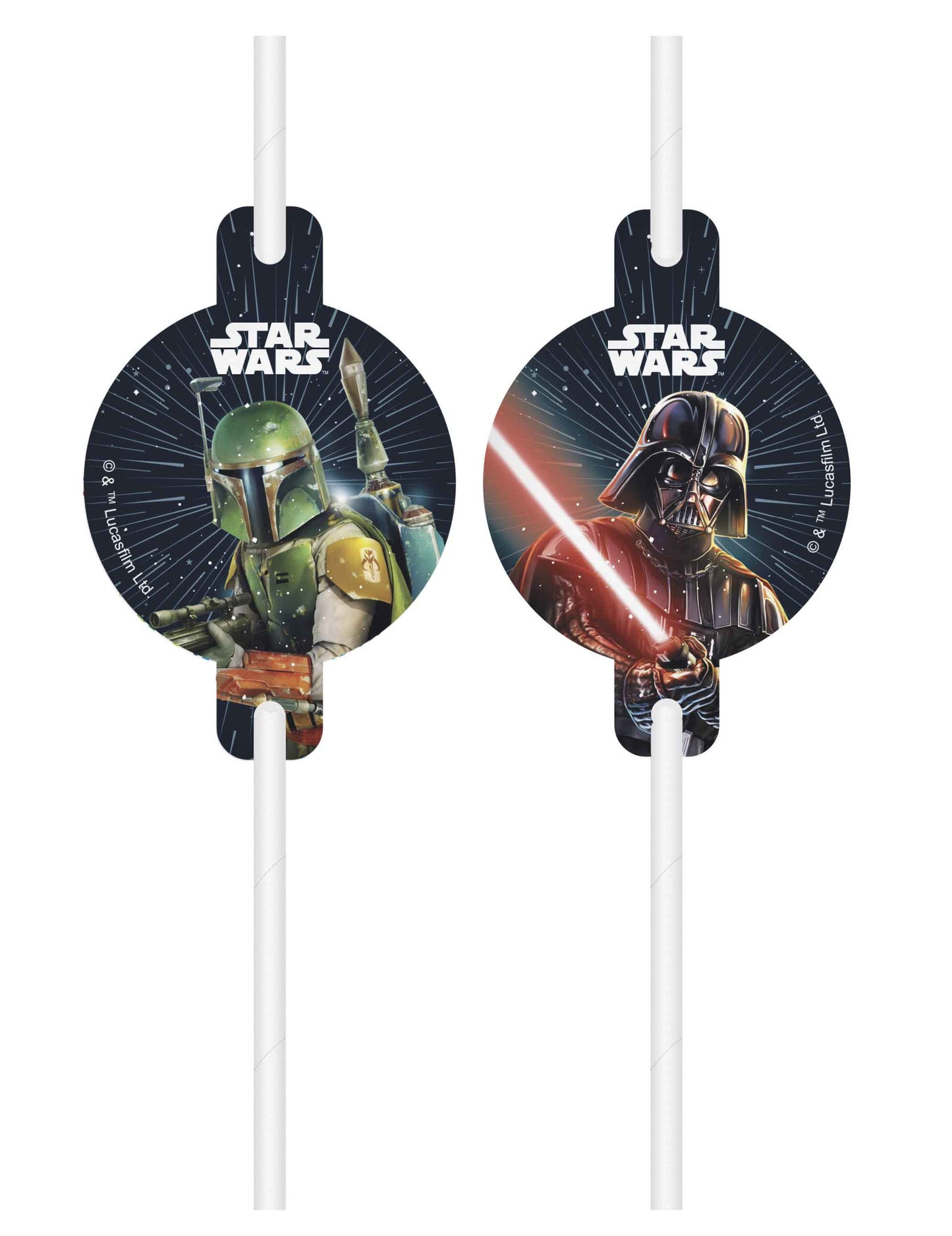 4 Star Wars Galaxy Medallion Straws