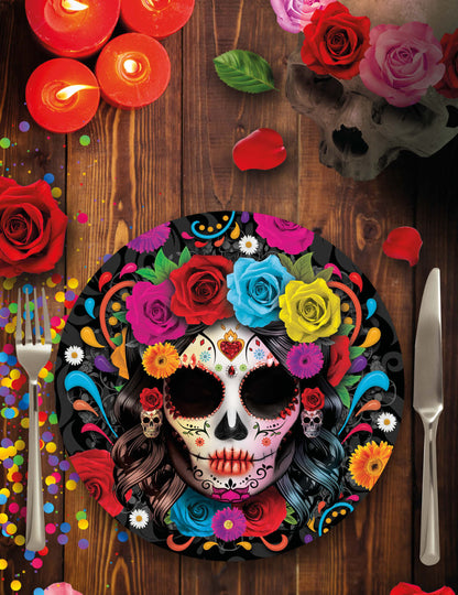 6 Catrina Dia de Los Muertos 23 cm плочи