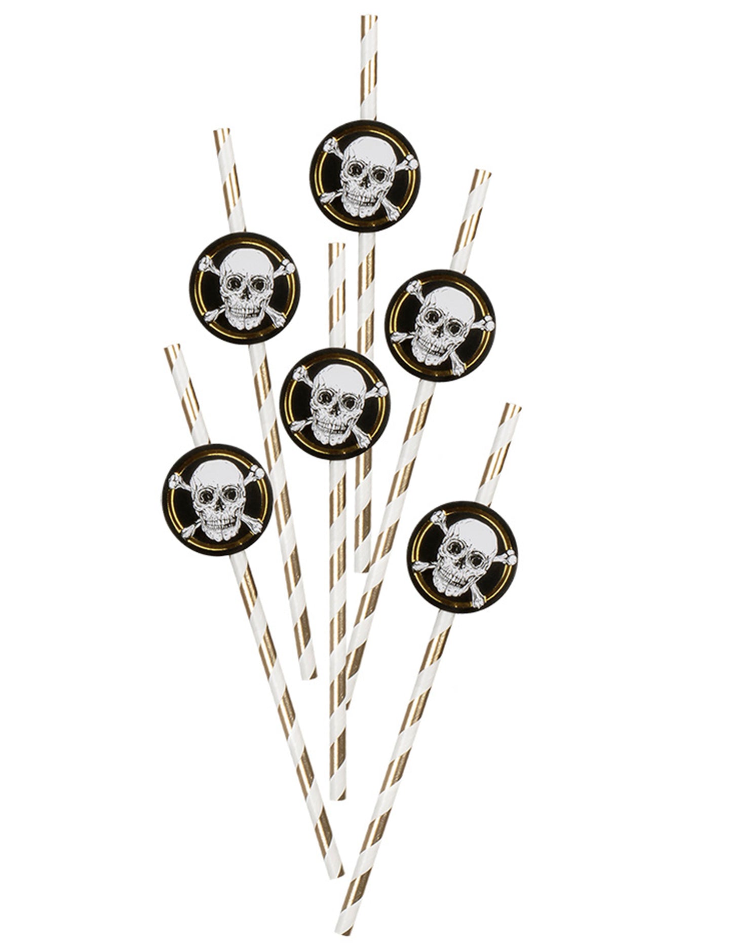 6 пиратски картон Jolly Roger 24 cm