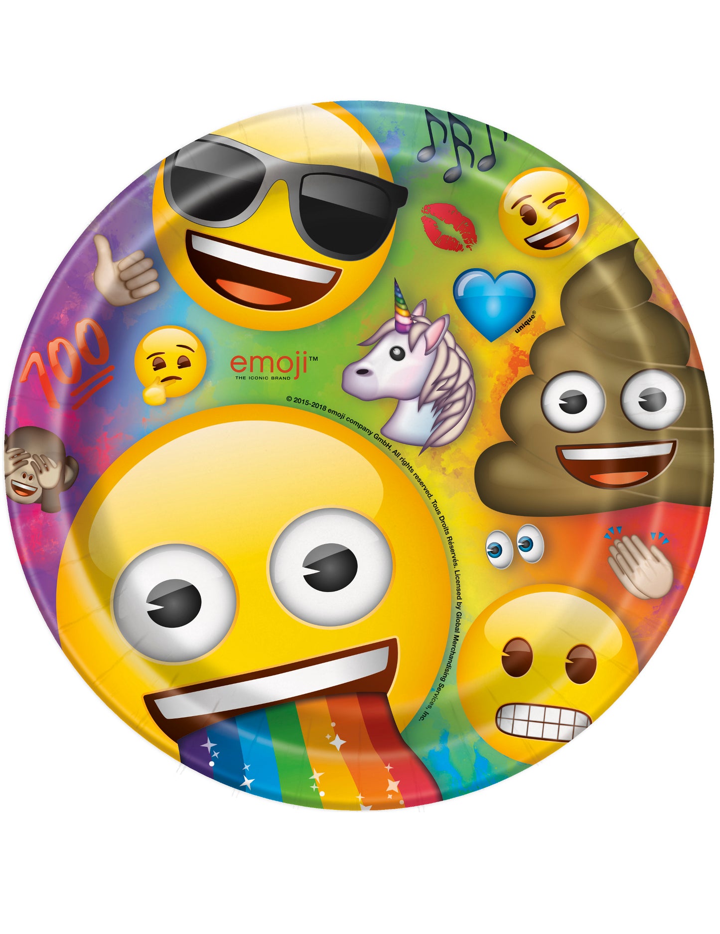 8 Emoji Rainbow 22 cm Картонени табели Emoji