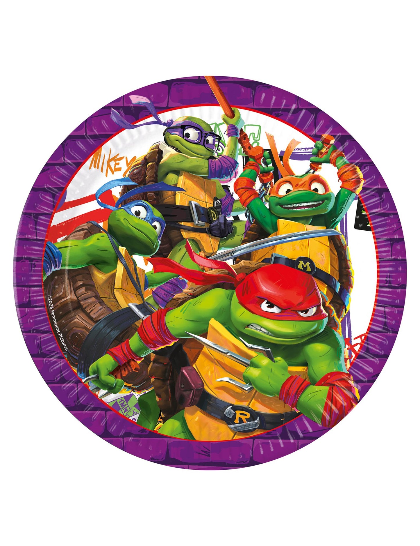 8 Ninja Next Generation 23 cm Ninja Turtle Plates