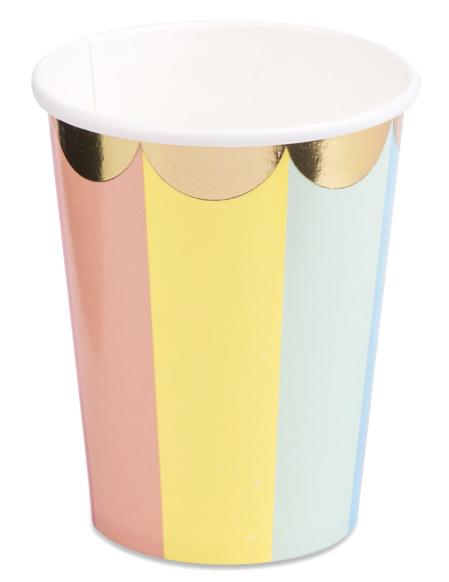 8 Berlingot Pastel and Gilding Cardboard Cup 200 ml