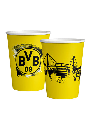 8 картонени чаши Borussia Dortmund 250 ml