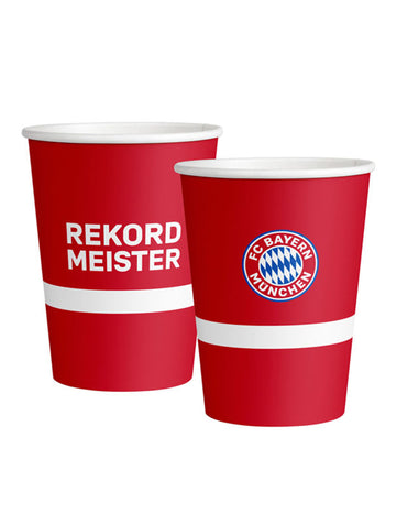 8 картонени чаши FC Bayern Munich 250 ml