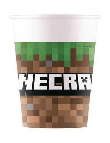 8 хартиени чаши на FSC 200ml Minecraft