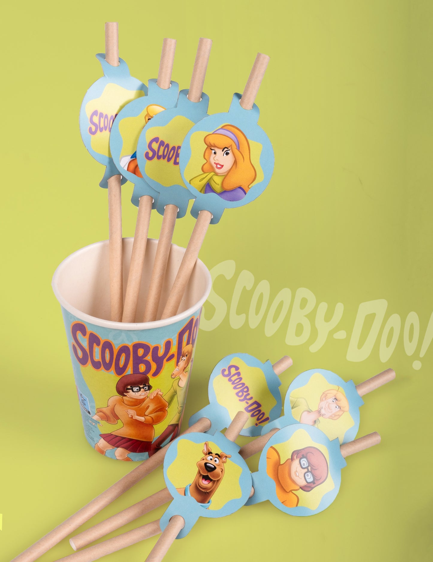 8 сламки медальон в Scooby-Doo 20cm картон