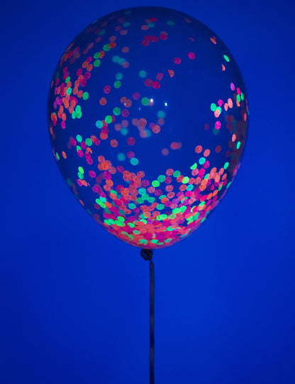 6 латекс балони fluo confetti 30 cm