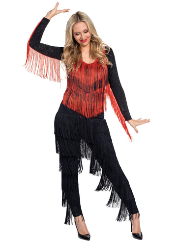 Body Charleston Red and Black Fringes