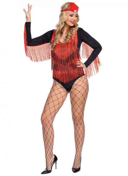 Body Charleston Red and Black Fringes