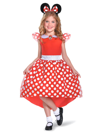 Minnie Mouse Red Classic Girl Costume