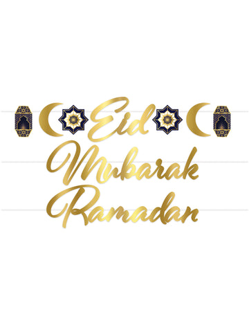 Golden Mubarak Eid Mubarak 182 cm картон