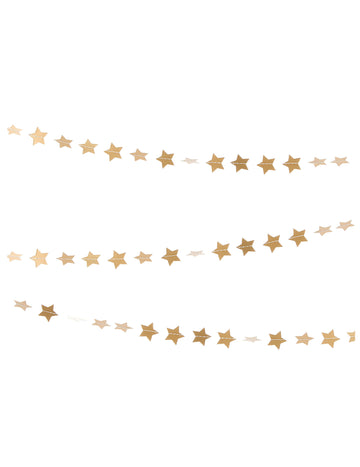 Mini Glitter Golden Stars Гарланд 2,5 m