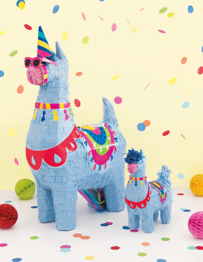 Mini Piñata Lama Blue 16 cm