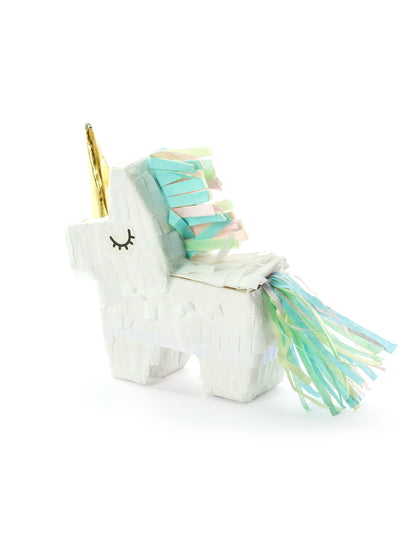 Mini Piñata White Unicorn 8 x 2,5 cm