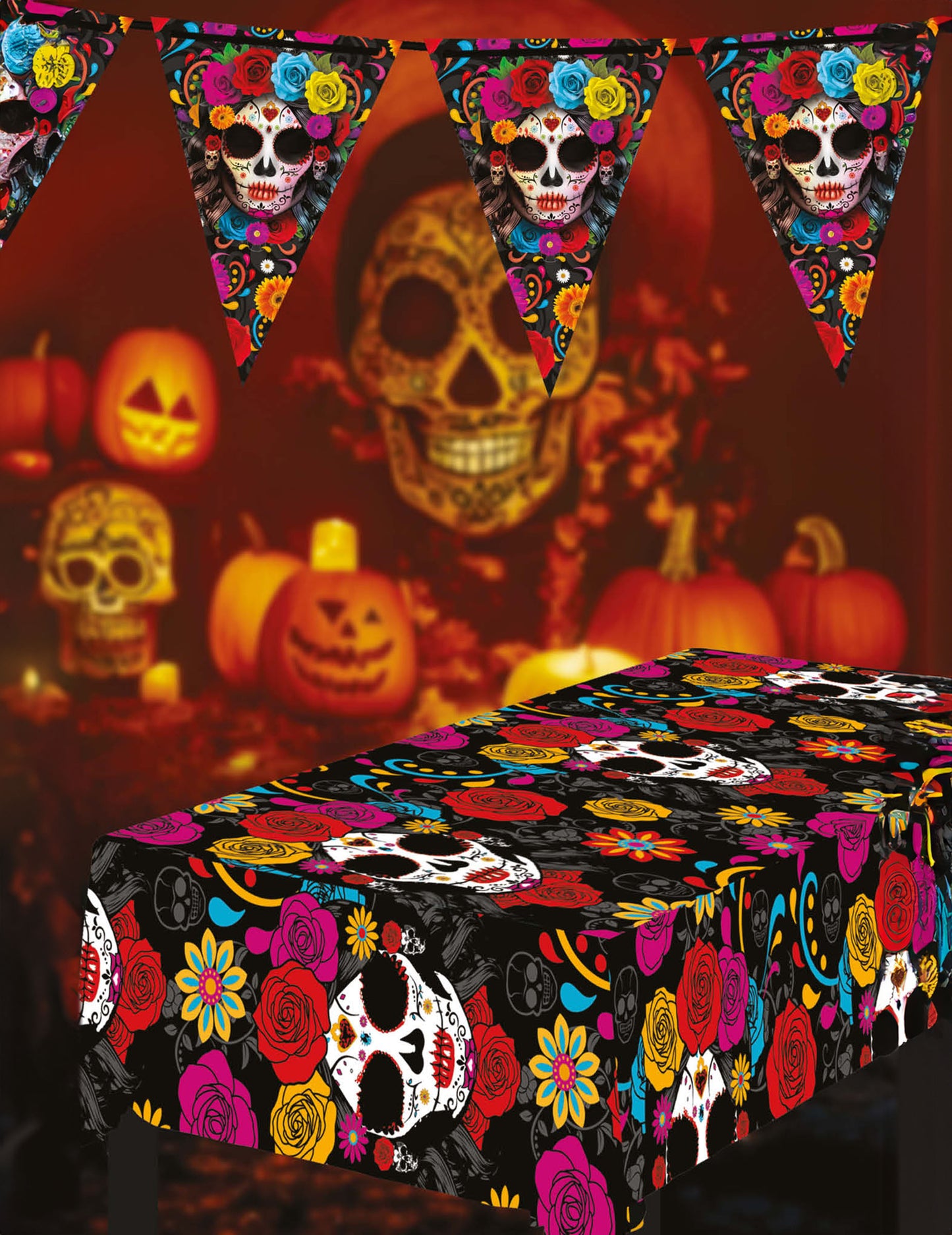 Catrina Dia de Los Muertos 137 x 274 cm покривка