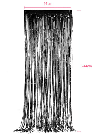 Черна сцинтилантна завеса 244 x 91 cm