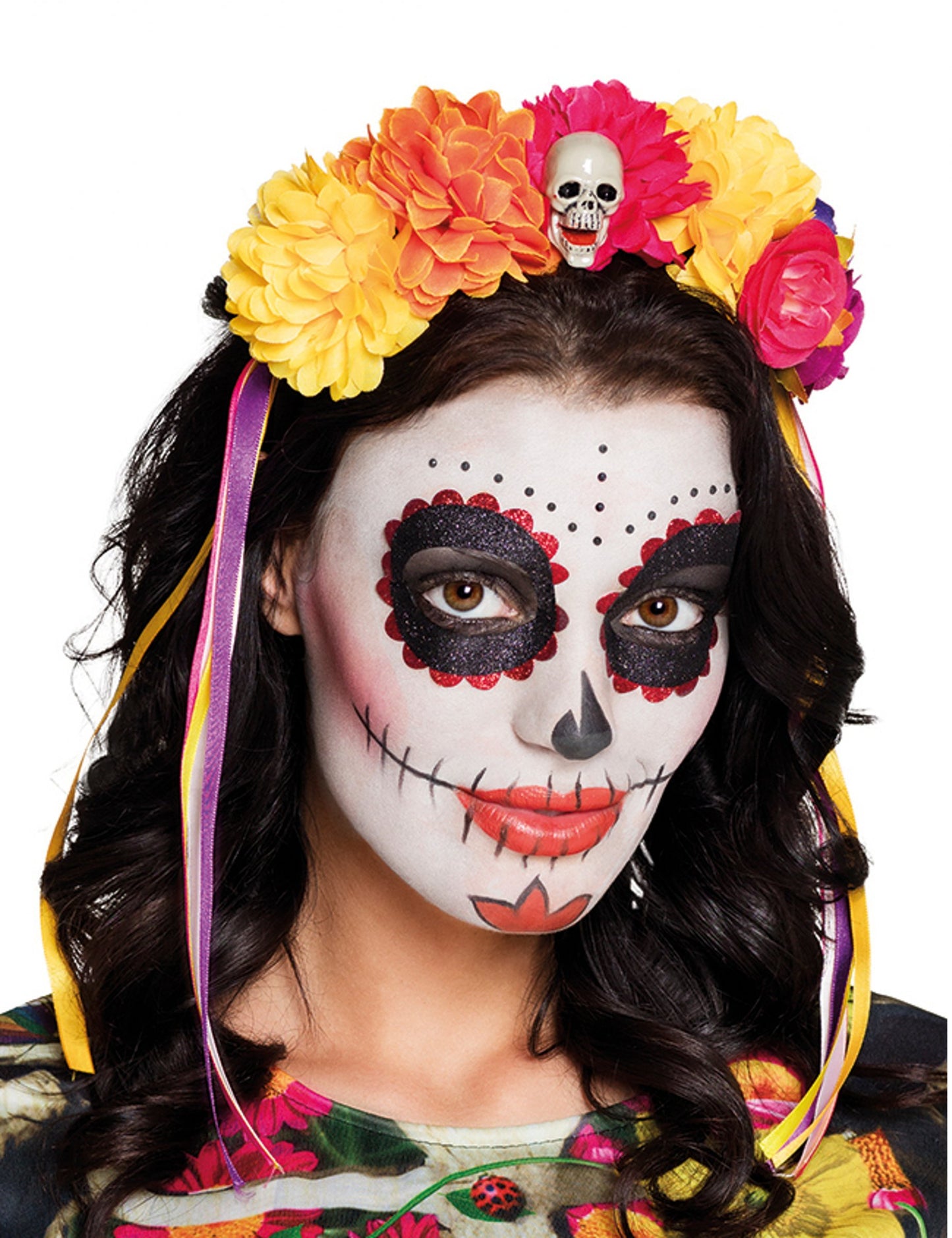 Голяма лента за глава за възрастни dia de los muertos